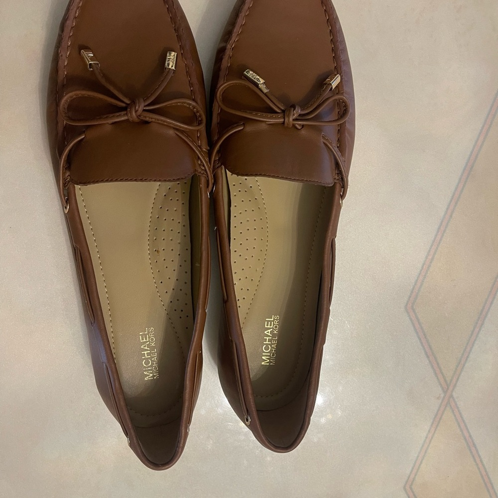 Michael Kors Tan Leather Loafers for Women